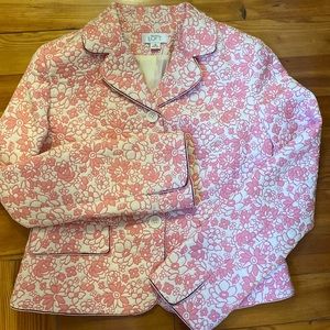 Anne Taylor LOFT Pink/White Blazer/Jacket